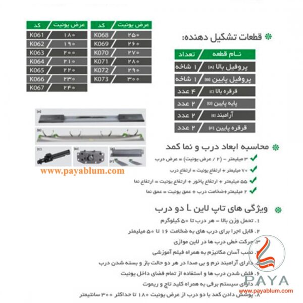 مکانیزم ریلی این‌لاین برقی فانتونی کد K061 - Image 2