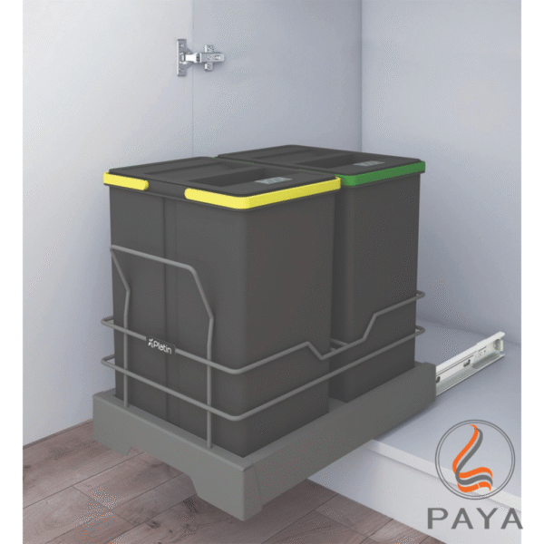 سطل زباله ریلی  اکو 40 لیتری پلاتبن کد 3634