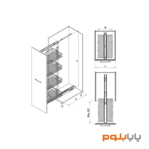 خرید سبد سوپری ریل وسط استاراکس