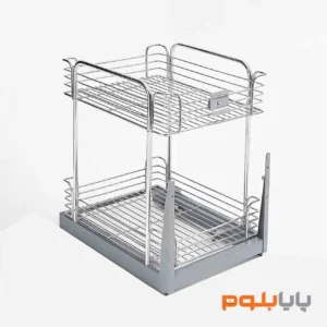سبد کف ریل چند منظوره دو طبقه پلاتین کد 3595