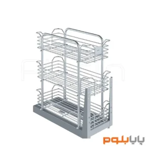 سبد کف ریل چند منظوره سه طبقه پلاتین کد 3555