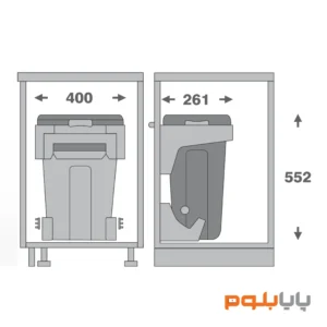 سطل داشبوردی ملونی مدل 9030