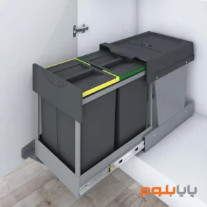 سطل زباله دو مخزنه لینک‌دار پلاتین کد 3655