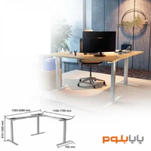 میز سه پایه برقی L فرم ساده فانتونی T201