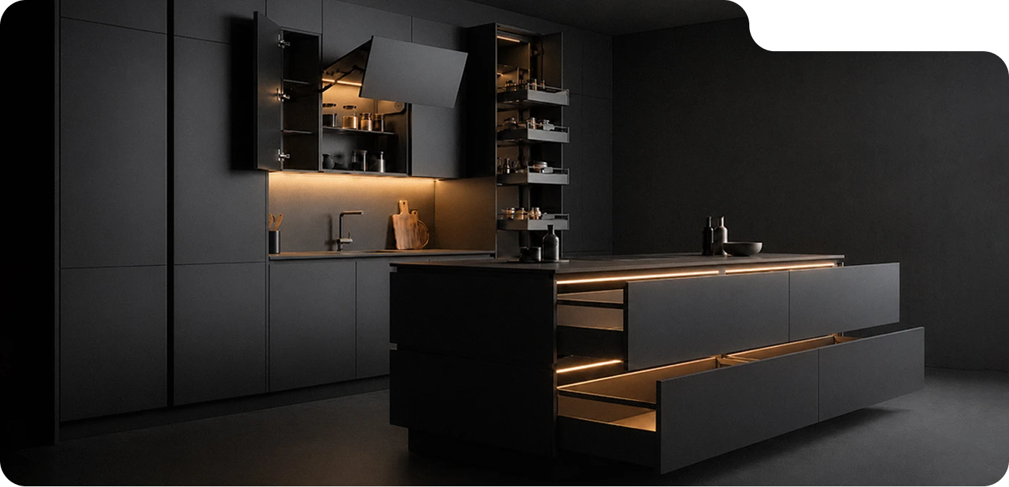 Modern kitchen selection